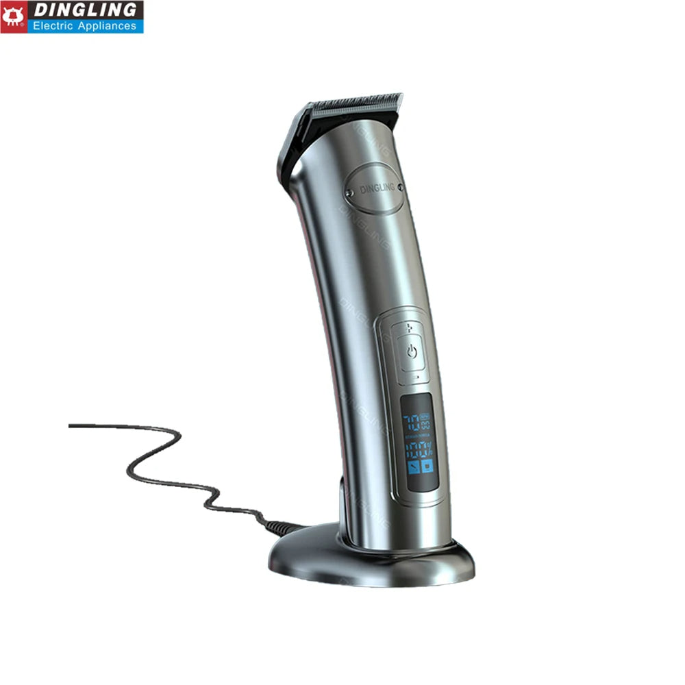 DINGLING RF-696 Hair Clipper Mens Beard Trimmer Professional Cordless Rechargeable Hair Cutter Kit Barber Shop Strong Power