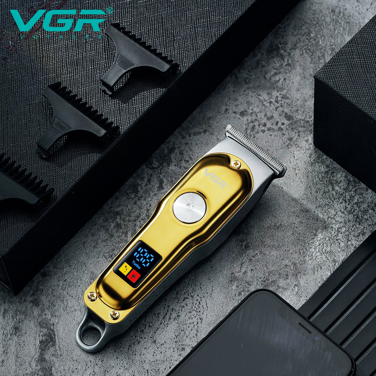 VGR V-290 Mini Hair Cutting Machine Cordless Electric Hair Clipper Professional Bald Haircut Machine Barber Hair Trimmer for Men