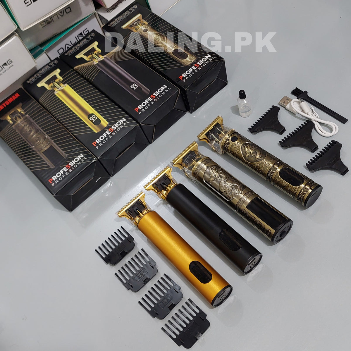 VINTAGE T9 DRAGON SINGLE LCD HAIR TRIMMER POWER DISPLAY