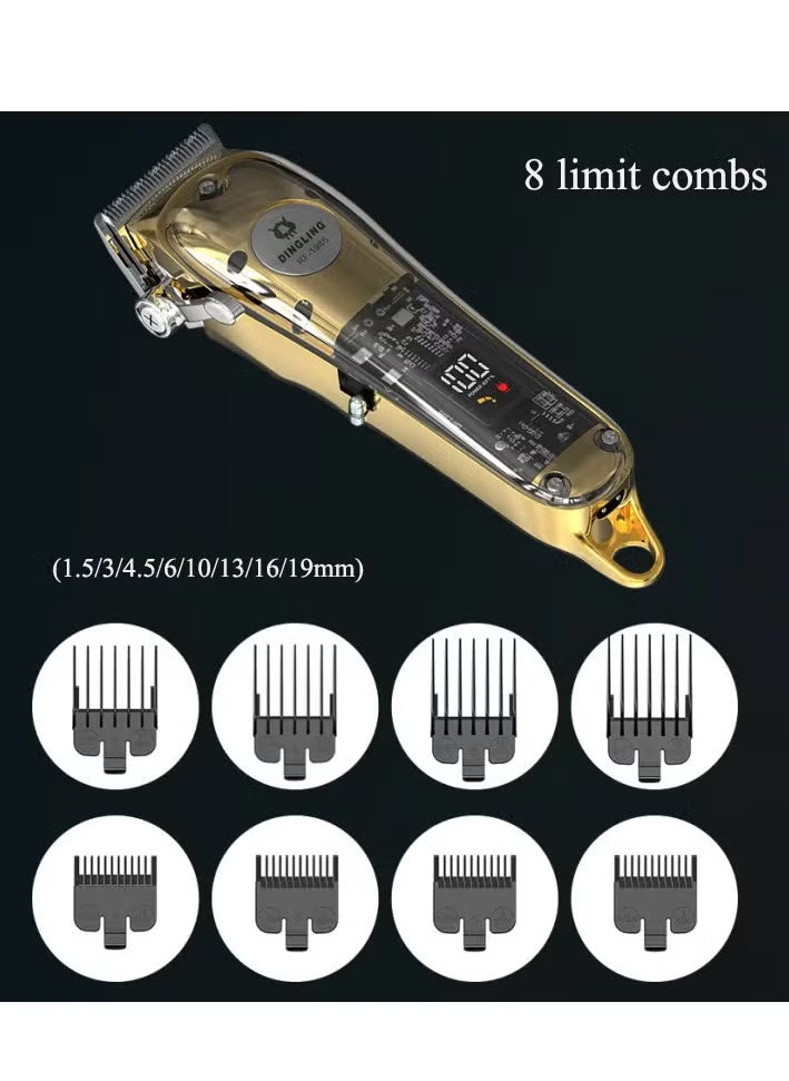 Dingling rf-1985 Men Grooming Hair Trimmer LCD Display Professional Cordless Hair Clipper