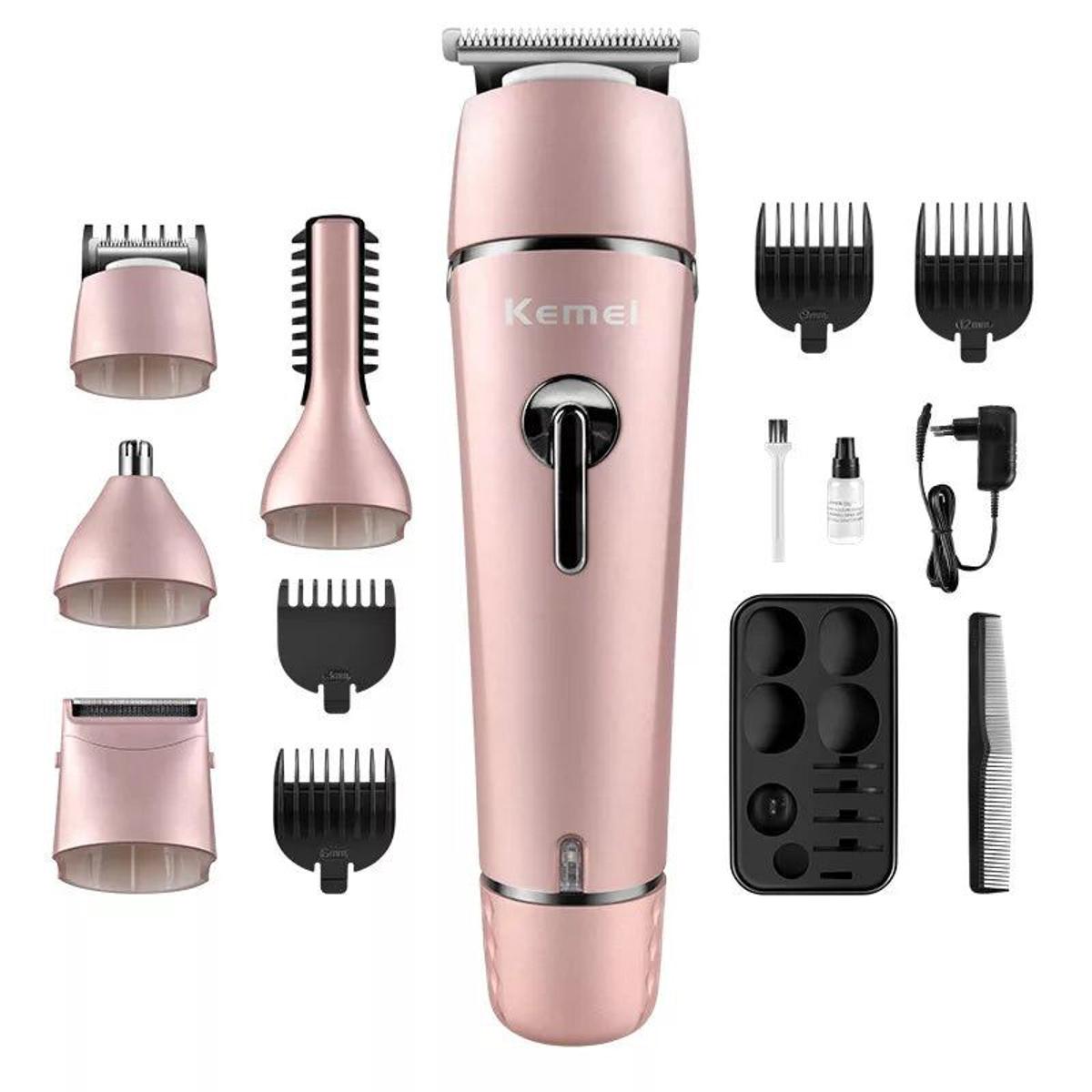 Kemei KM-1015 10-in-1 Rechargeable Grooming Kit for Men
