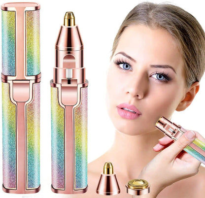 2-in-1 Rechargeable Eyebrow Trimmer & Facial Hair Remover for Women