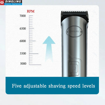 DINGLING RF-696 Hair Clipper Mens Beard Trimmer Professional Cordless Rechargeable Hair Cutter Kit Barber Shop Strong Power