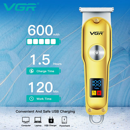 VGR V-290 Mini Hair Cutting Machine Cordless Electric Hair Clipper Professional Bald Haircut Machine Barber Hair Trimmer for Men