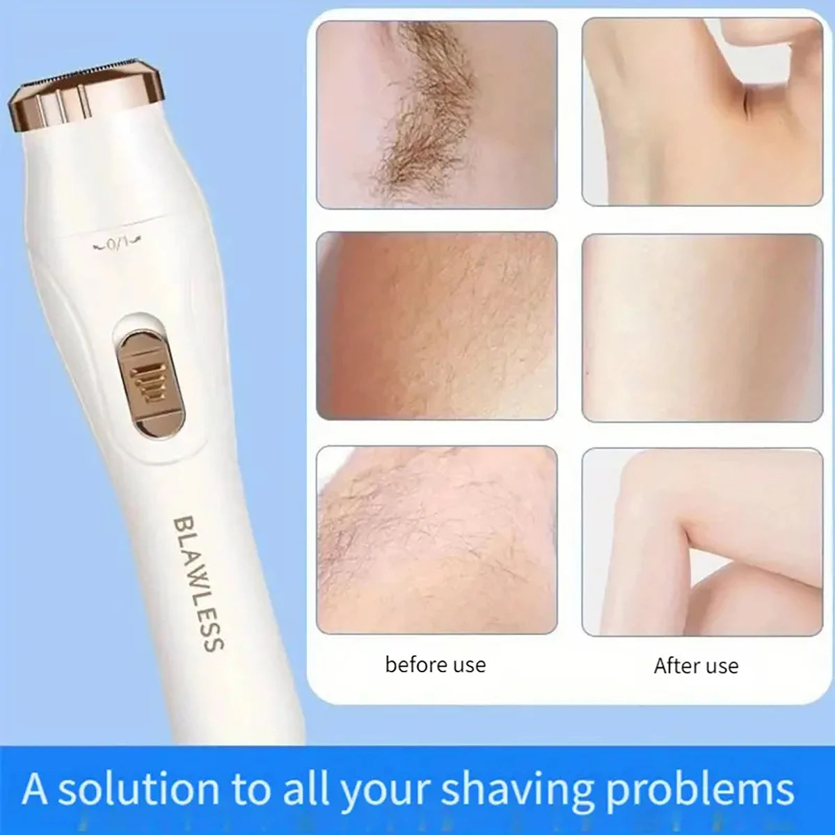 Blawless Womens Facial Hair Remover Facial Hair Removal Women 3in1 Hair Removal Device Electric Face Shaver 3 Replacement Heads