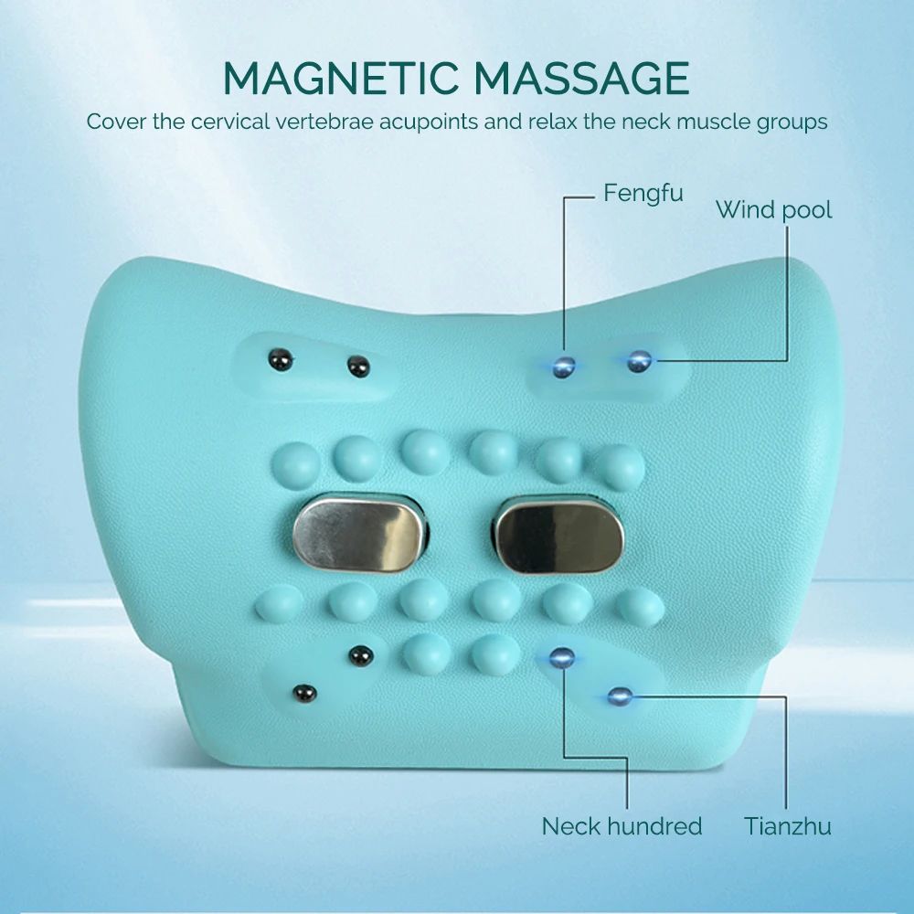 Electric Neck Massager Electric Neck Cervical Massager Head Pillow Neck Traction Vibration Kneading Massage Pillow Ergonomic