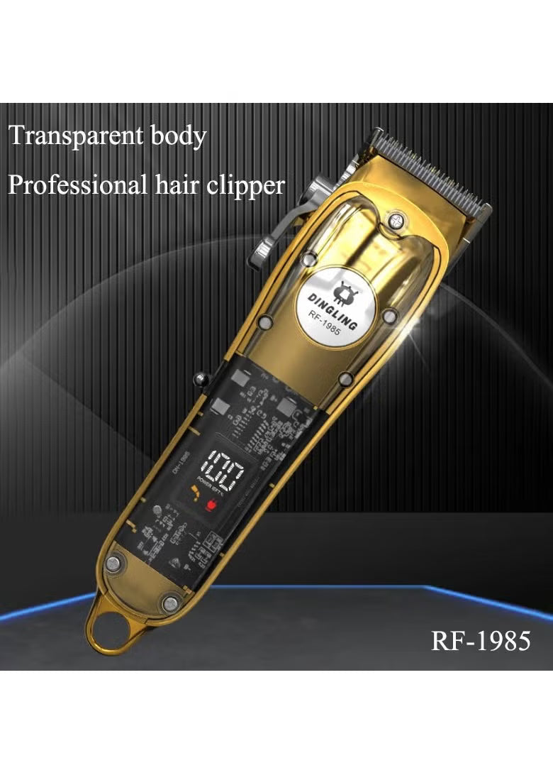 Dingling rf-1985 Men Grooming Hair Trimmer LCD Display Professional Cordless Hair Clipper