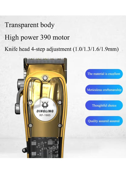 Dingling rf-1985 Men Grooming Hair Trimmer LCD Display Professional Cordless Hair Clipper
