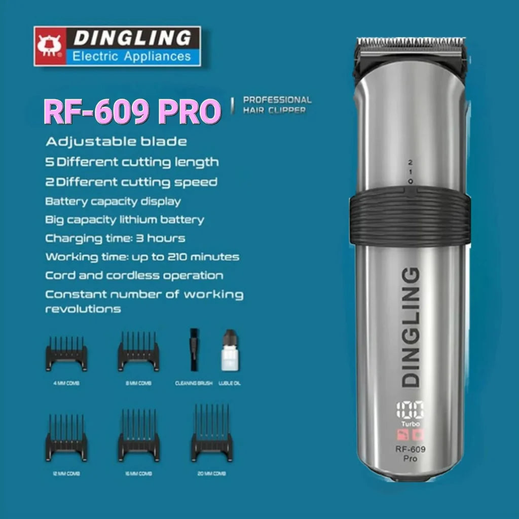 DingLing RF-609 Pro Professional Hair Clipper & Beard Trimmer