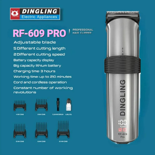 DingLing RF-609 Pro Professional Hair Clipper & Beard Trimmer