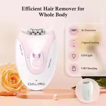 DALING DL-6032 Ladies Electric Epilator – USB Rechargeable Hair Remover for Underarms & Private Areas
