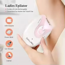 DALING DL-6032 Ladies Electric Epilator – USB Rechargeable Hair Remover for Underarms & Private Areas