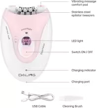 DALING DL-6032 Ladies Electric Epilator – USB Rechargeable Hair Remover for Underarms & Private Areas
