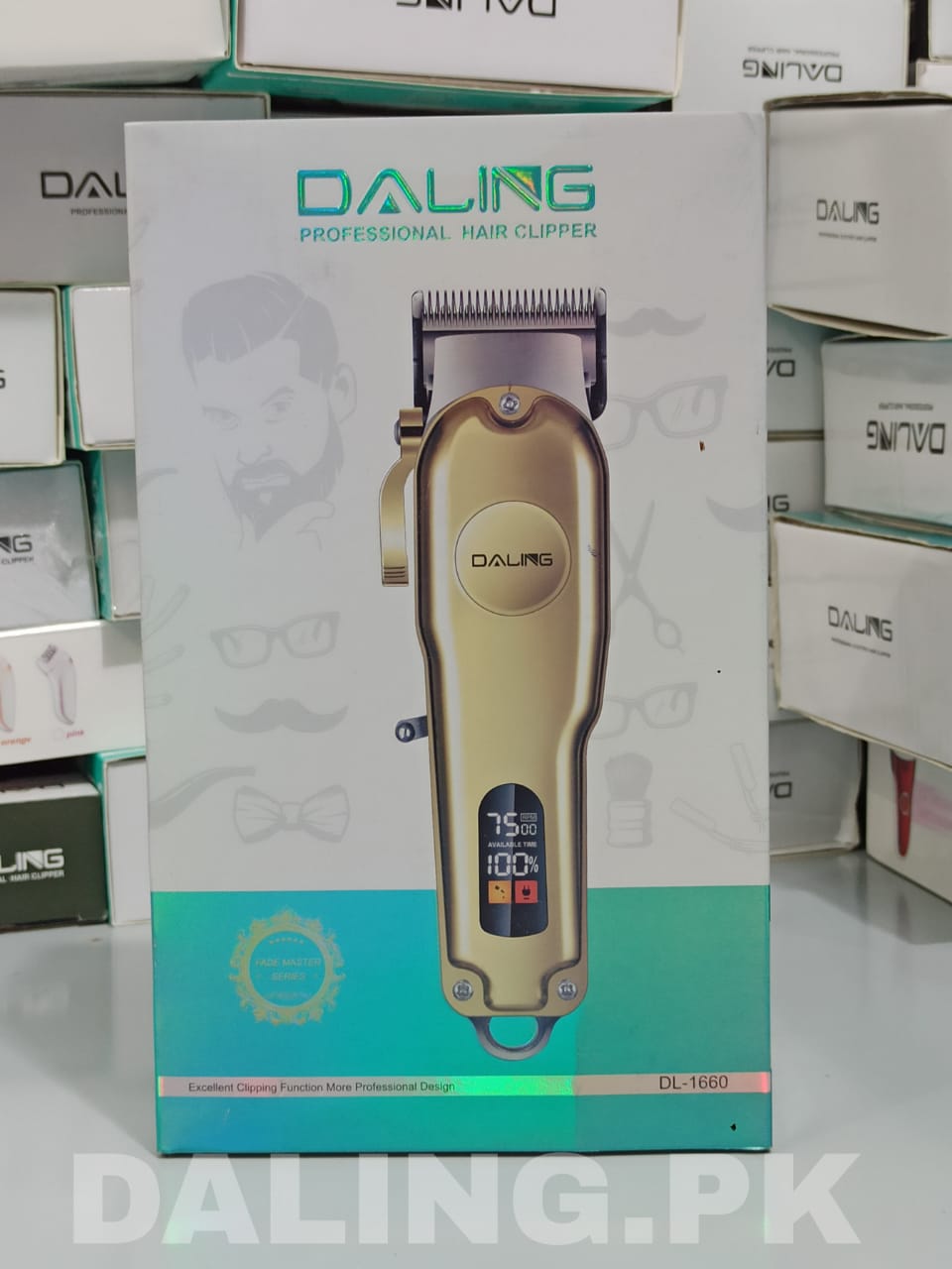 DALING DL-1660 METAL BODYElectric Hair Clipper Rechargeable Shaver Beard trimmer Professional Hair Trimmer Cordless Oil head Men Hair Cutting Machine Beard razor