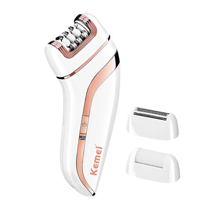 kemei km-1207 3 In1 Women Epilator Electric Female Face Hair Removal Lady Shaver Bikini Trimmer Body Depilatory Leg Rechargeable Depilation