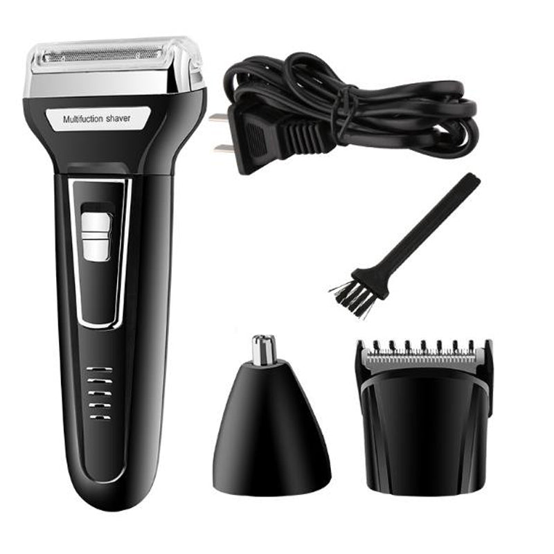 ORIGINAL Kemei KM-6558 3 In 1 Reciprocating Shaver Rechargeable Shaver Hair Trimmer Nose Trimmer For Men