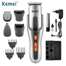 Kemei KM-680A Original 8-in-1 Grooming Kit for Men – Silver