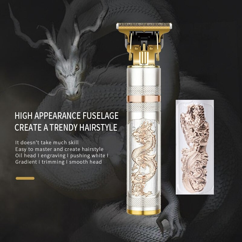 DALING DL-1500A multi-function hair trimmer with interchangeable guide nozzles for men's grooming.